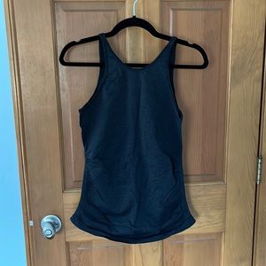 Lululemon tank top, no built in bra, high neck line for coverage